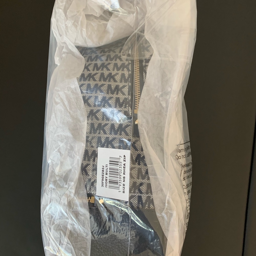 MK Rhea Medium Logo Jacquard Backpack - Picture 13 of 15